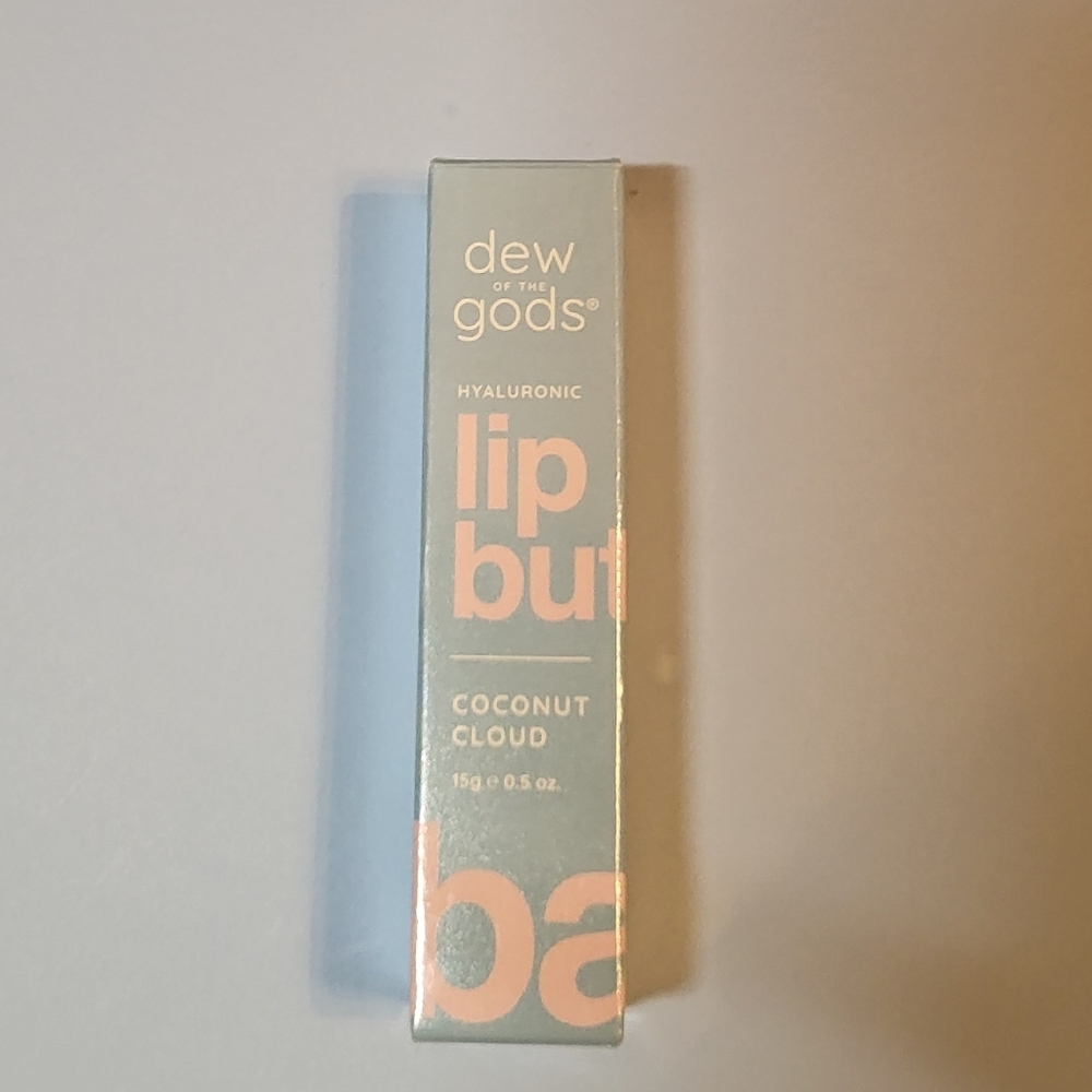 CLEARANCE! Dew of the Gods Sorbae Hyaluronic Lip Butter: Coconut Cloud .5oz, NIB